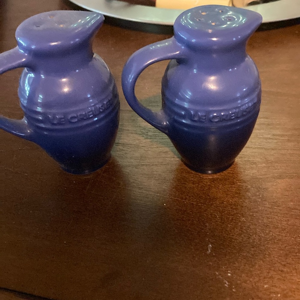 Le Creuset French Blue Salt and Pepper Mini Jug Table Shakers